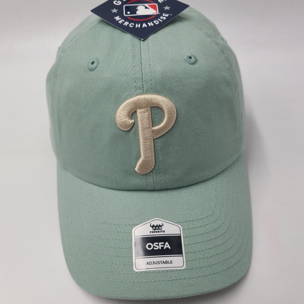 Philadelphia Phillies Hat Strapback‎ Fan Favorite Clean Up Green Gold MLB Men